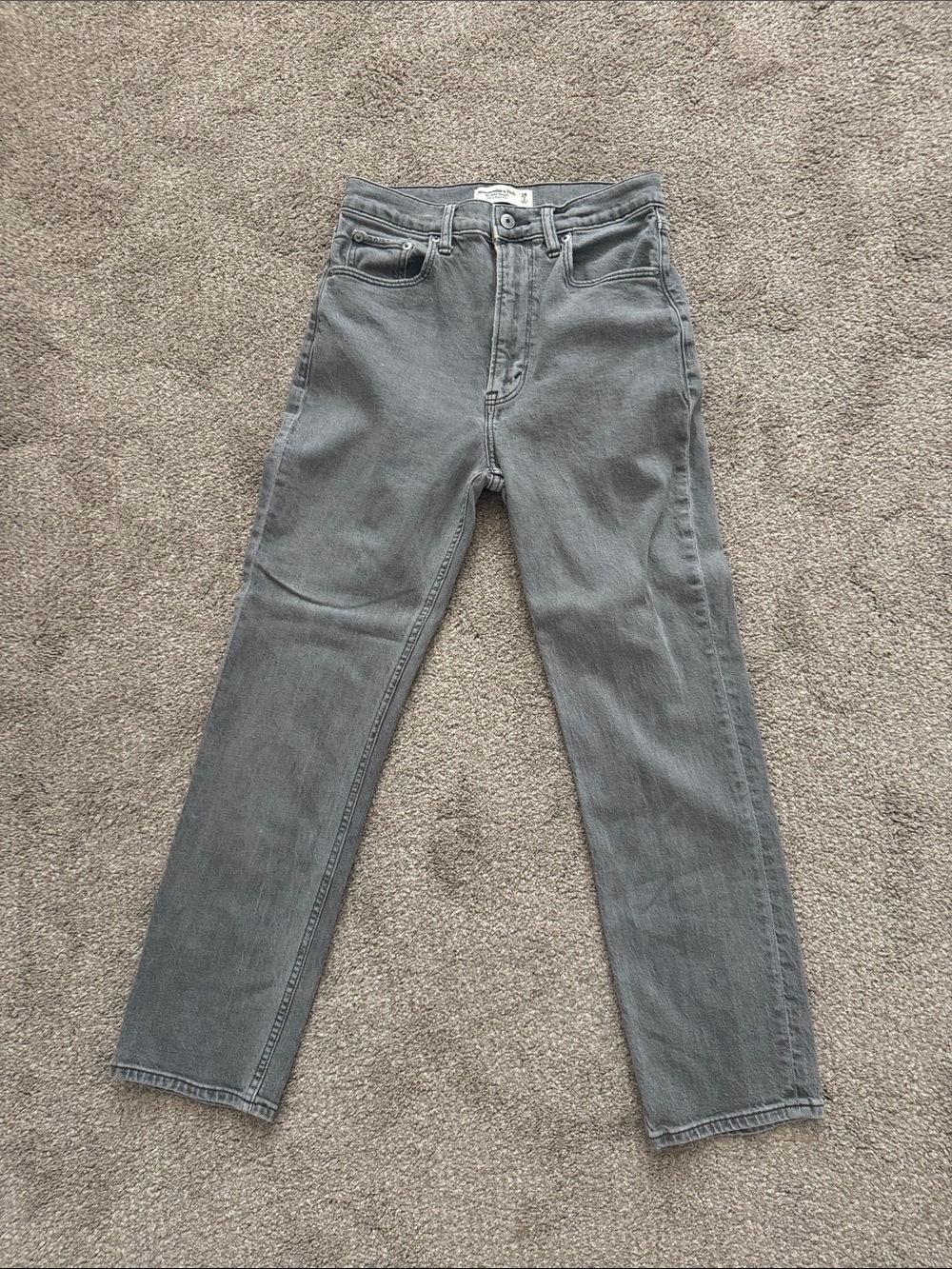 Abercrombie & Fitch Women's Straight Gray Jeans